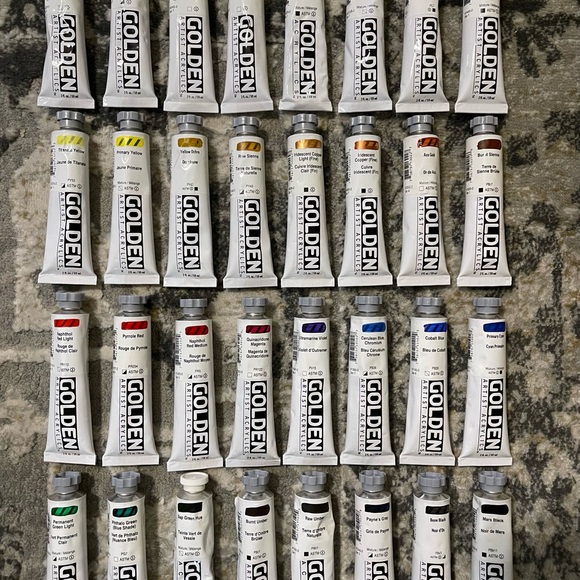 Golden Artist Acrylics Paint Bundle - Artsy (32 Colors / 2fl oz)